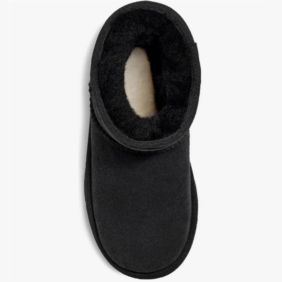 NEW UGG Size 8 Toddlers Classic II Water Resistant Shearling Lined Boot - Black - Picture 4 of 6
